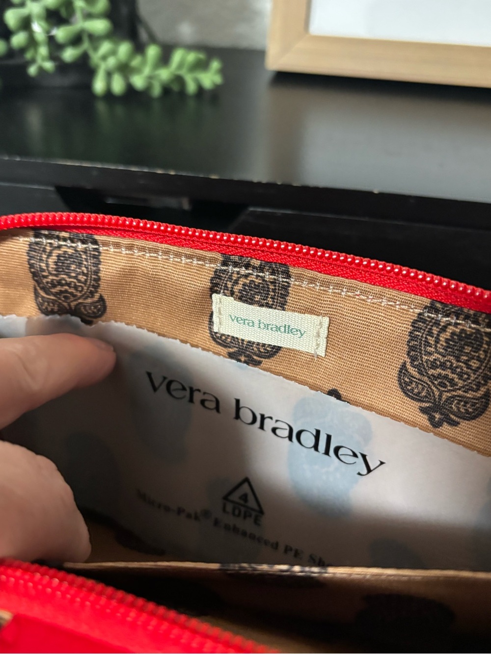 Red Vera Bradley Zip Around & Snap Closure Wallet - Picture 6 of 7